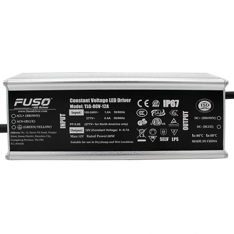 Hoher PF 12V 80W Konstantspannungs-LED-Treiber